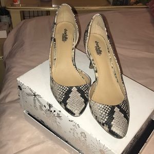 Snakeskin Print Heels